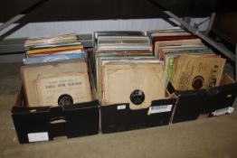 Three boxes of various records