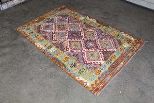 An approx. 6'3" x 4' Chobi Kilim rug