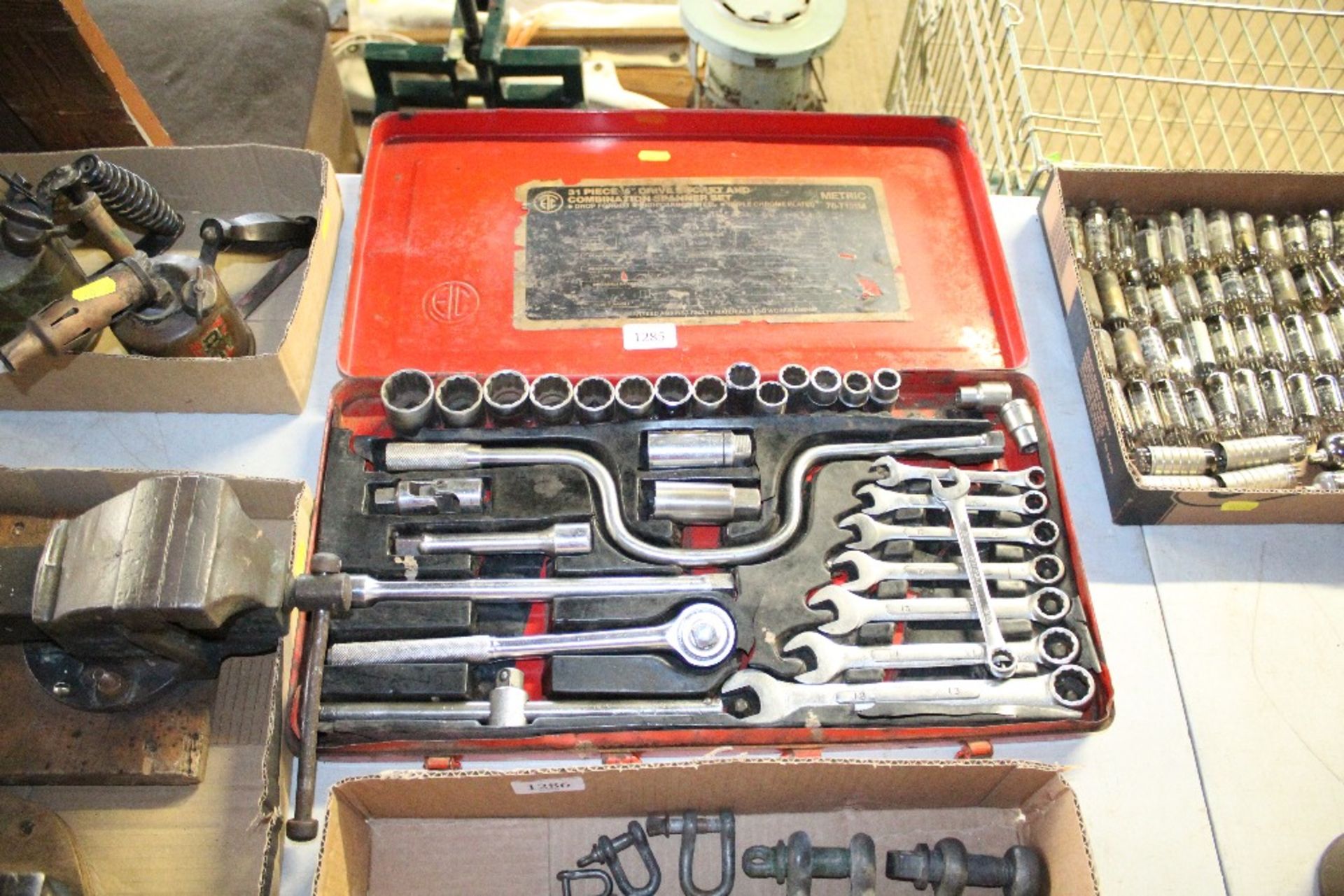 A thirty one piece socket and combination spanner