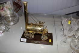 A brass model of Stephenson's Rocket