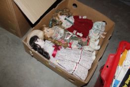 A box of collectors dolls