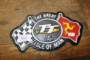 A reproduction metal The Great Isle of Man TT adve
