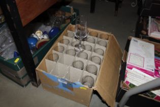 A box of drinking glasses