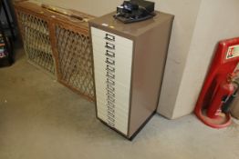 A Bisley metal multi drawer chest