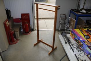 A pine towel rail