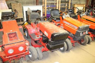 An Atco ride on lawn mower with Briggs and Stratto