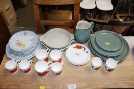 A collection of Wedgwood 'Corn Poppy' coffee ware,