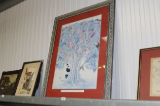 A framed print 'The Peaceable kingdom'