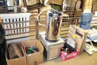 An Ace hot water urn with later fitter hose and a