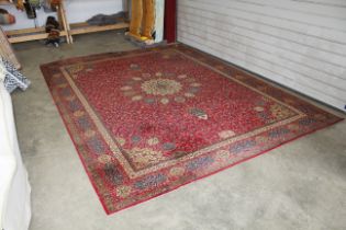 An approx. 12' x 9'1" Woodward Grosvenor rug