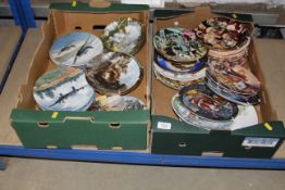 Two boxes of collectors plates