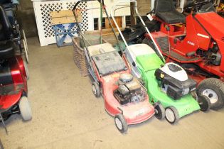 An Efco petrol lawn mower with Briggs and Stratton