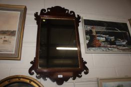 A mahogany framed Chippendale type wall mirror