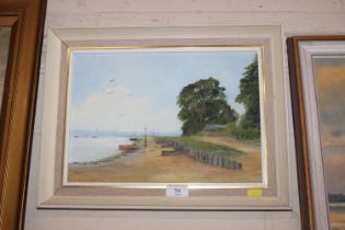 Gill Squire, oil on board depicting "Tide Line, Wa