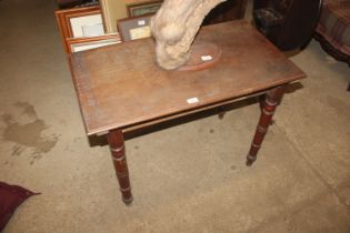 A late Victorian mahogany side table