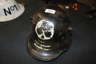 A German WWI pattern Freikorps helmet with skull a