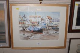 Steve Hall, framed and glazed watercolour study de