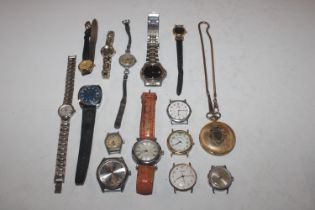 A tray of various wrist watches