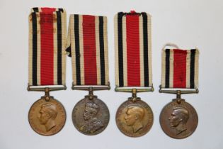 Four WWII GRVI Special constabulary medals, all na