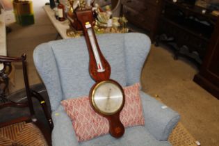 A 19th Century rosewood inlaid barometer