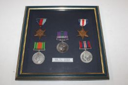 WWII group of five medals in case to 90698 Pvt. L.