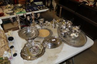 A quantity of various silver plated ware to includ