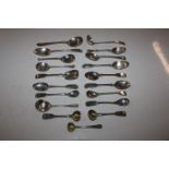 A large quantity of various silver flatware, total