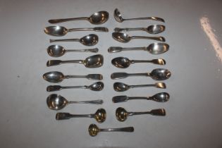 A large quantity of various silver flatware, total