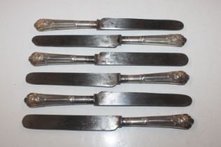 A set of six early 19th Century steel bladed knive
