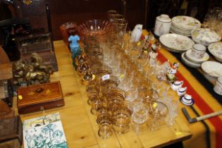 A quantity of various table glassware