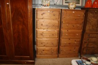 A pine chest fitted five drawers
