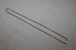 An approx. 18.5" Sterling silver belcher chain, ap