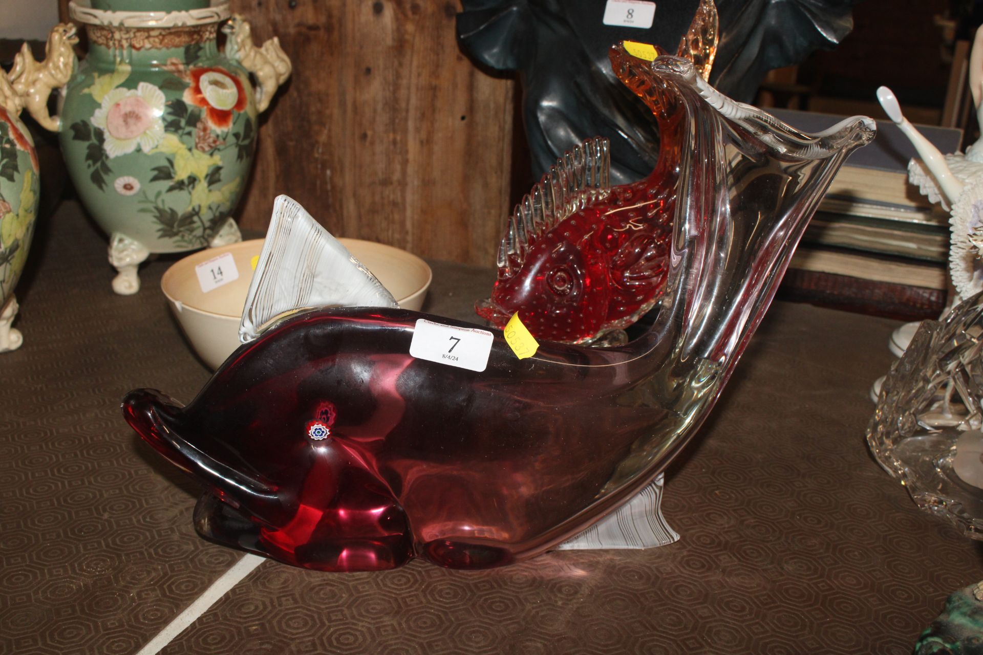 A Murano type glass fish and one other - Image 3 of 5