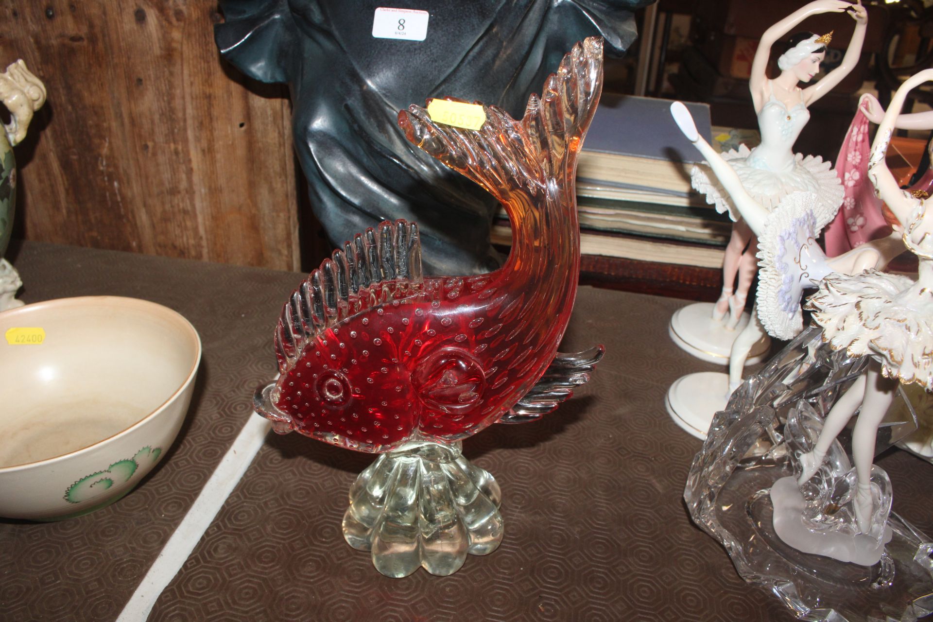 A Murano type glass fish and one other - Image 2 of 5