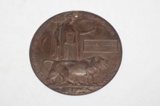 A WWI Memorial (Death) plaque named to Samuel Walt