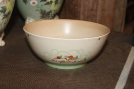 A Clarice Cliff "Napoli" pattern bowl with chip to