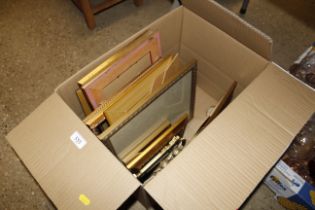 A box of various pictures frames