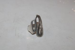 A 925 Hallmarked silver ring of modern design, rin