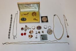 Two boxes of various jewellery including dress rin