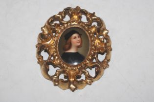 A 19th Century Florentine painted porcelain plaque