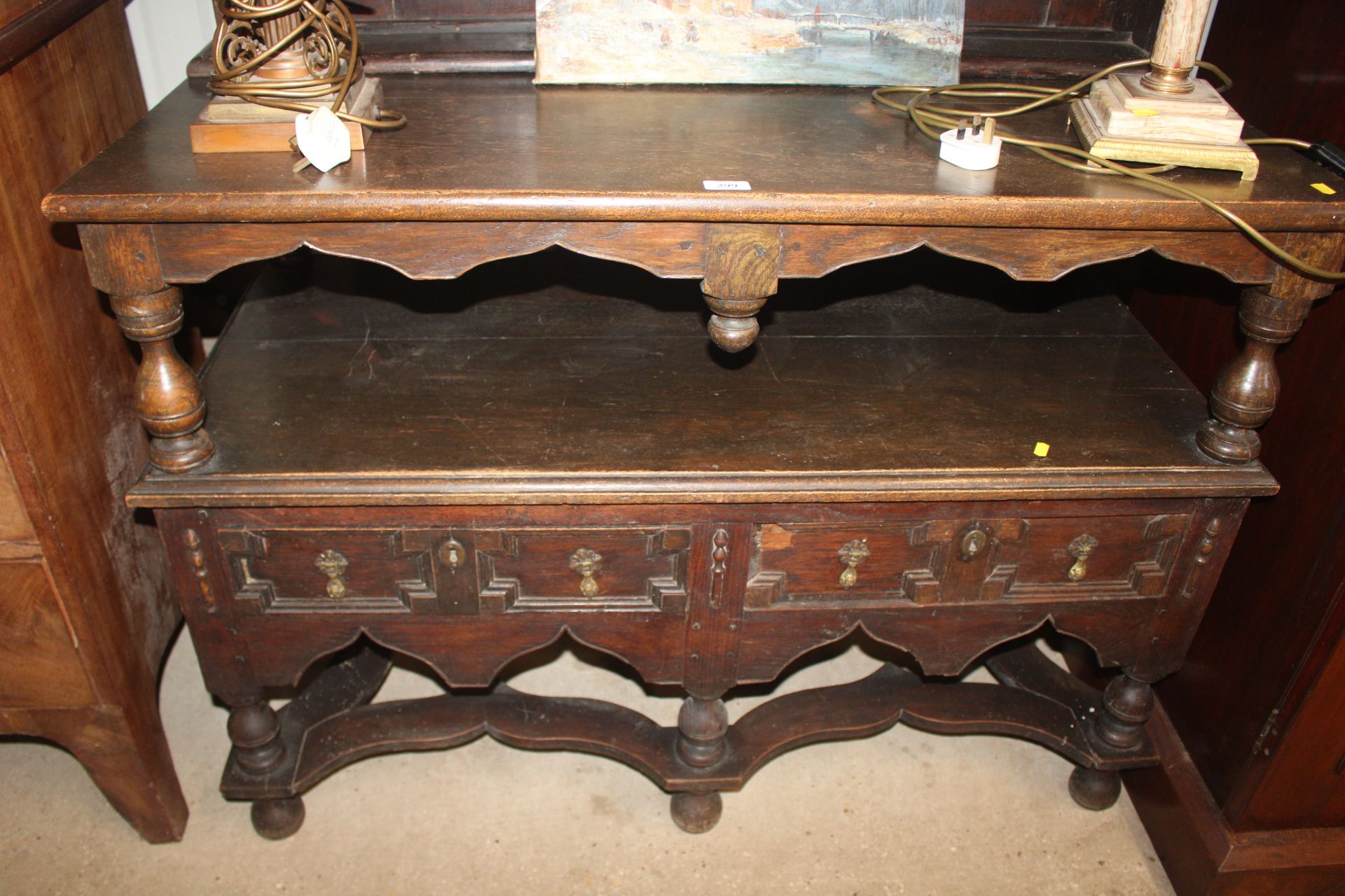 A 19th Century oak dresser - Image 2 of 2