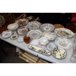 A large quantity of various decorative plates, tur
