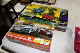 A Micro Scalextric set and two other Scalextric se