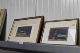 Jean Degale, pastel study 'Boats at Dunwich' and a