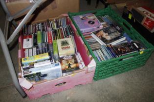 Two boxes of DVDs etc.