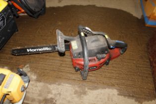 A Homelite chainsaw