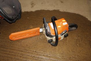 A Stihl MS180 petrol chainsaw