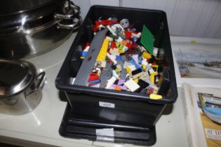 A box of miscellaneous Lego