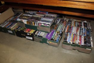 A large quantity of DVDs