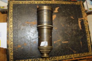 A brass six draw marine type telescope